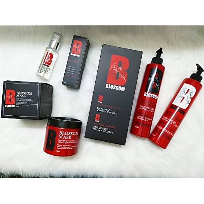 Blossom After Protein Hair Care Set for Damaged Hair Shampoo, Conditioner, Bath Cream, and Serum - Image 5